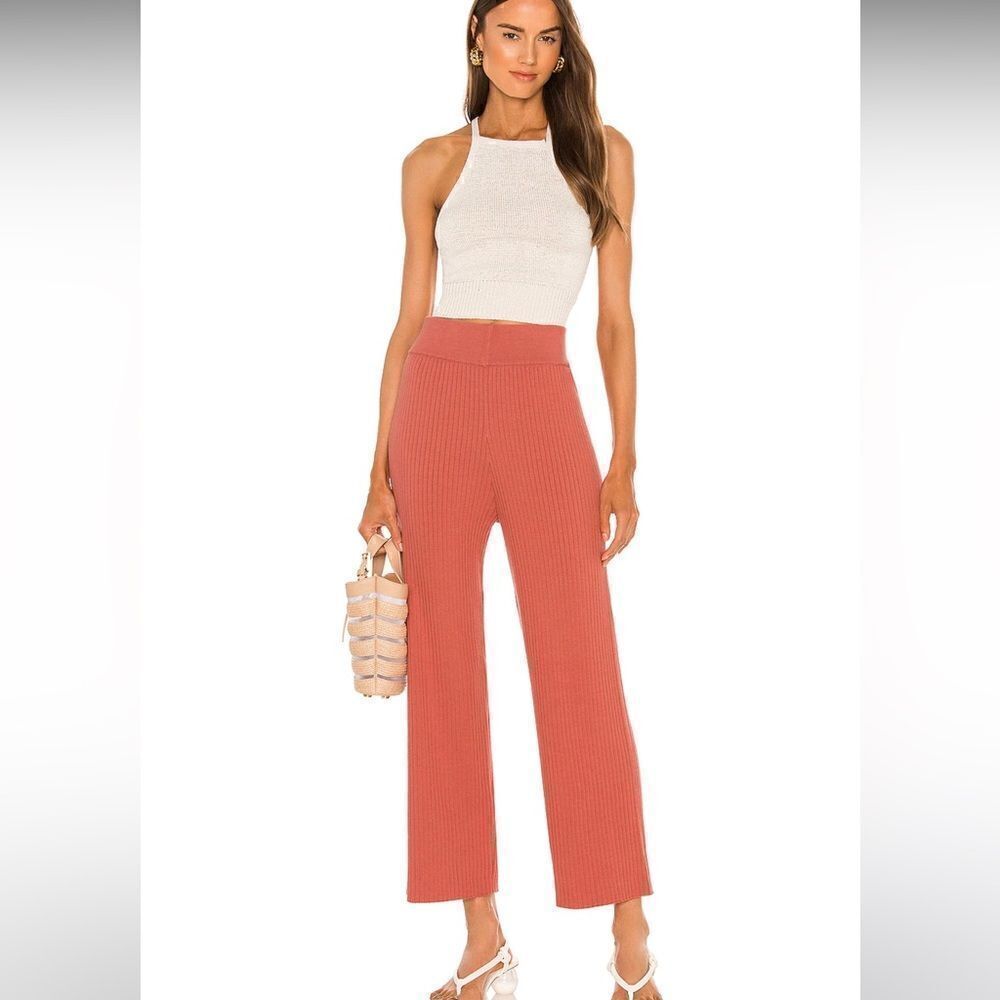 Cult Gaia Jada Knit Pants In Orange.Size L